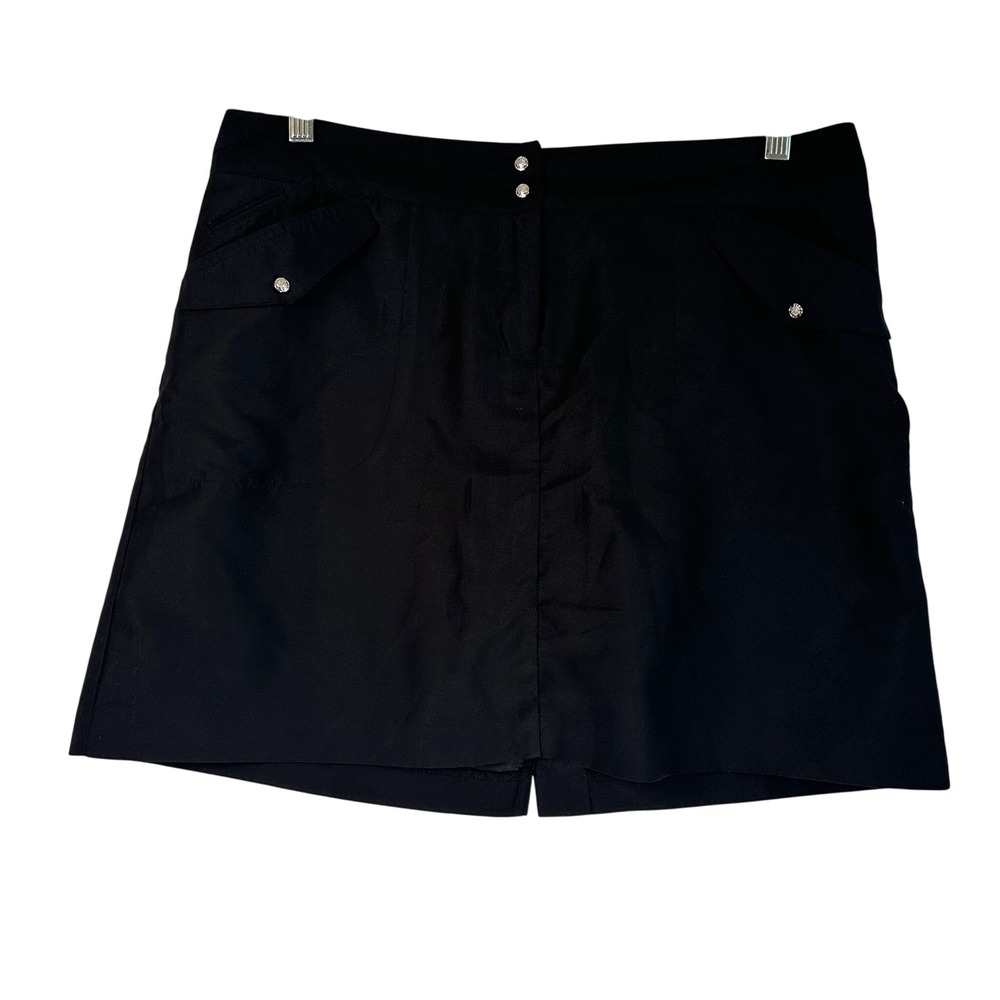 IZOD PerformX Black Active Golf Skort Womens Size 10 Built-in Shorts Pockets